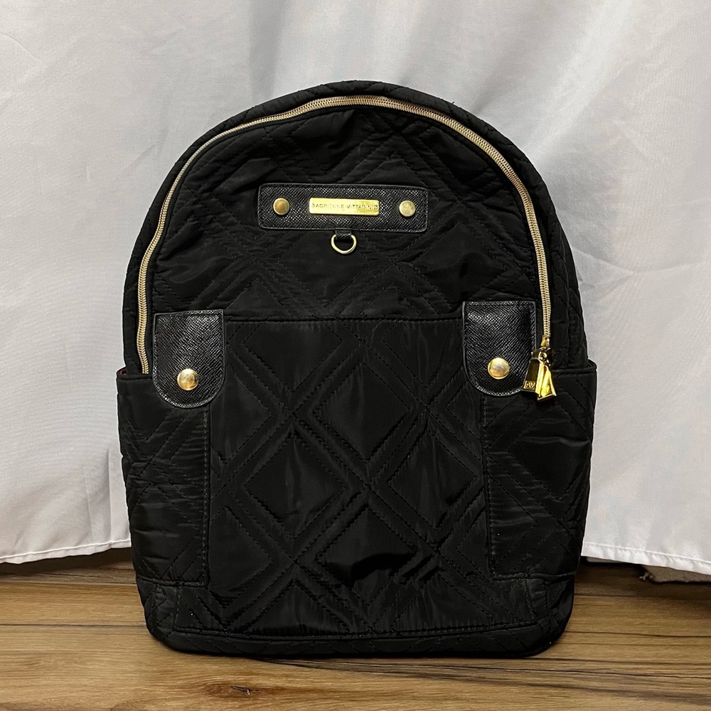 Adrienne Vittadini Black & Gold Backpack - Picture 3 of 8